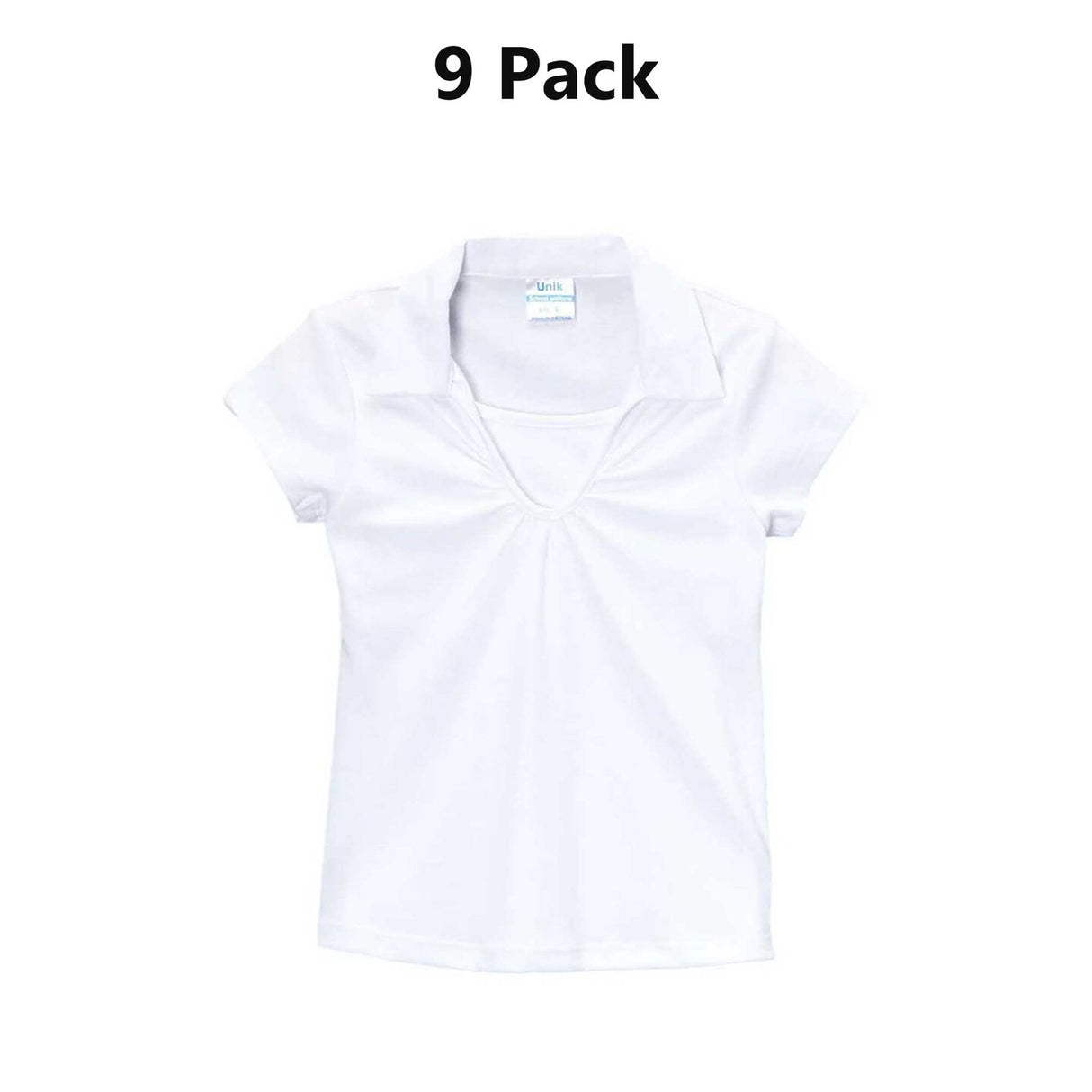 Girl's Uniform V Neck Collar Shirt