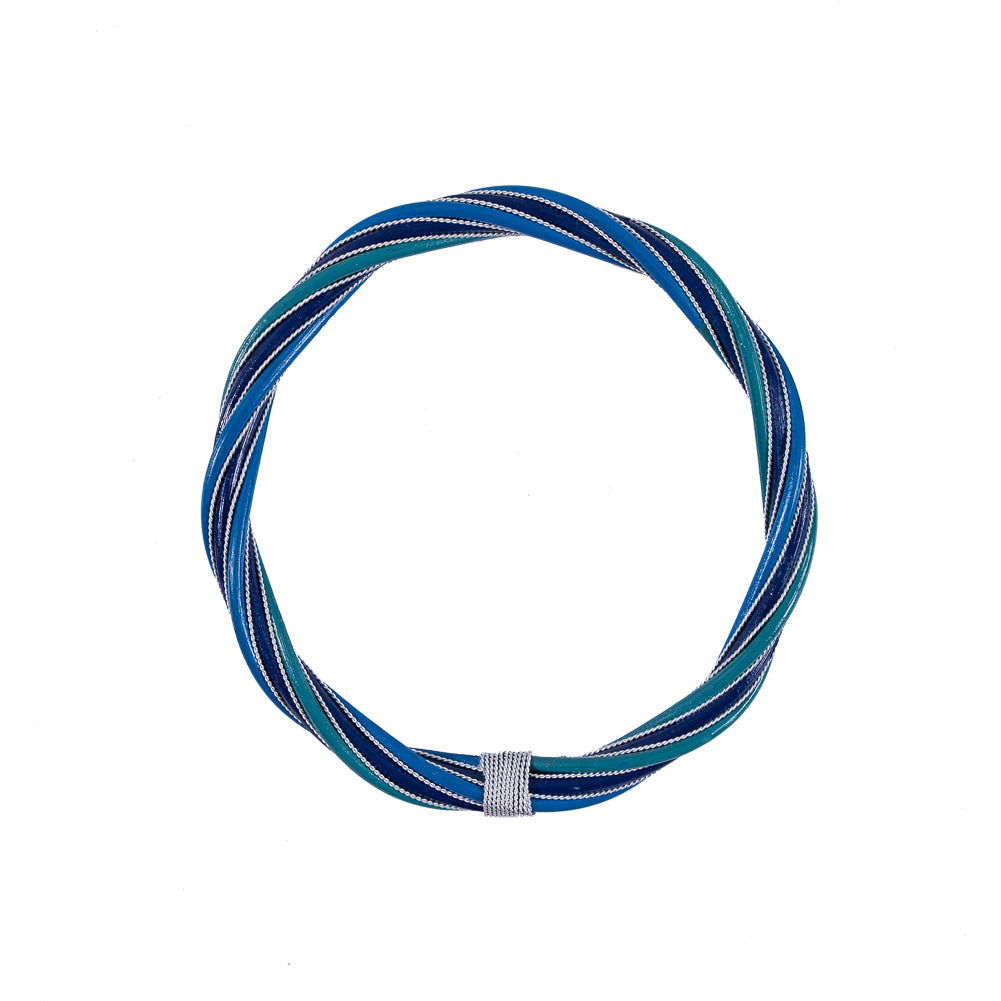 Blue Combo Rattan Handle - 6.5"