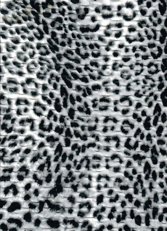 1 Yard Honeycomb Knit Jacquard Animal Print Stretch Fabric 58 Inch Wide