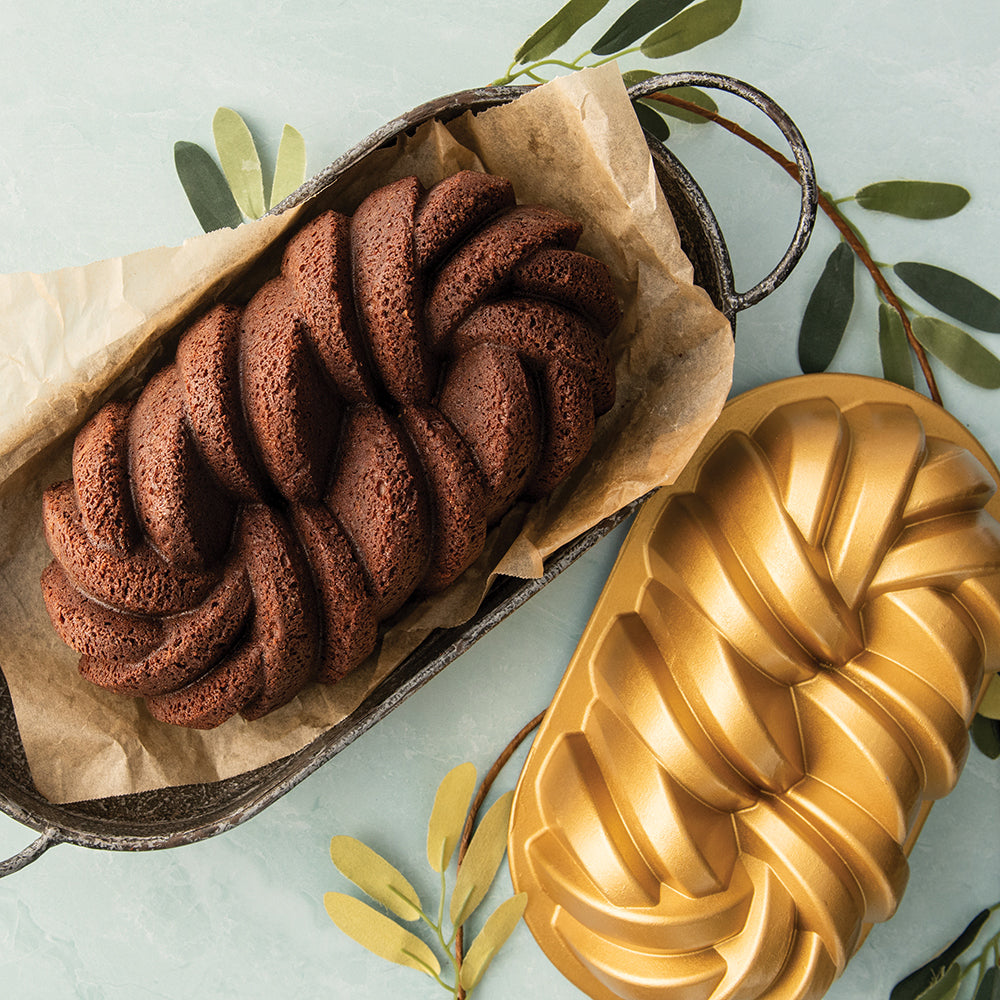 Nordic Ware 75th Anniversary Braided Loaf Pan, 6 Cups