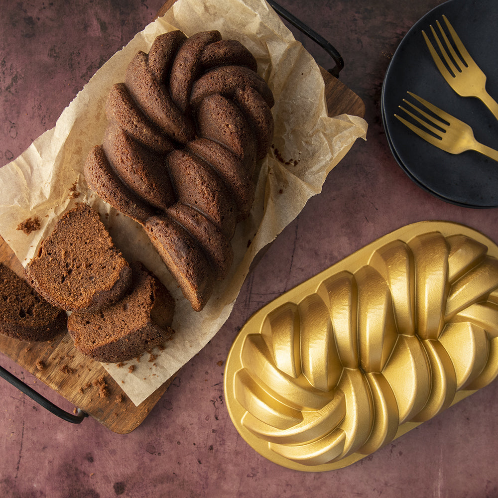Nordic Ware 75th Anniversary Braided Loaf Pan, 6 Cups