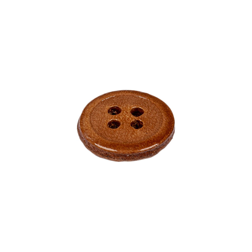 Natural Leather Blazer Button - 24L/15mm