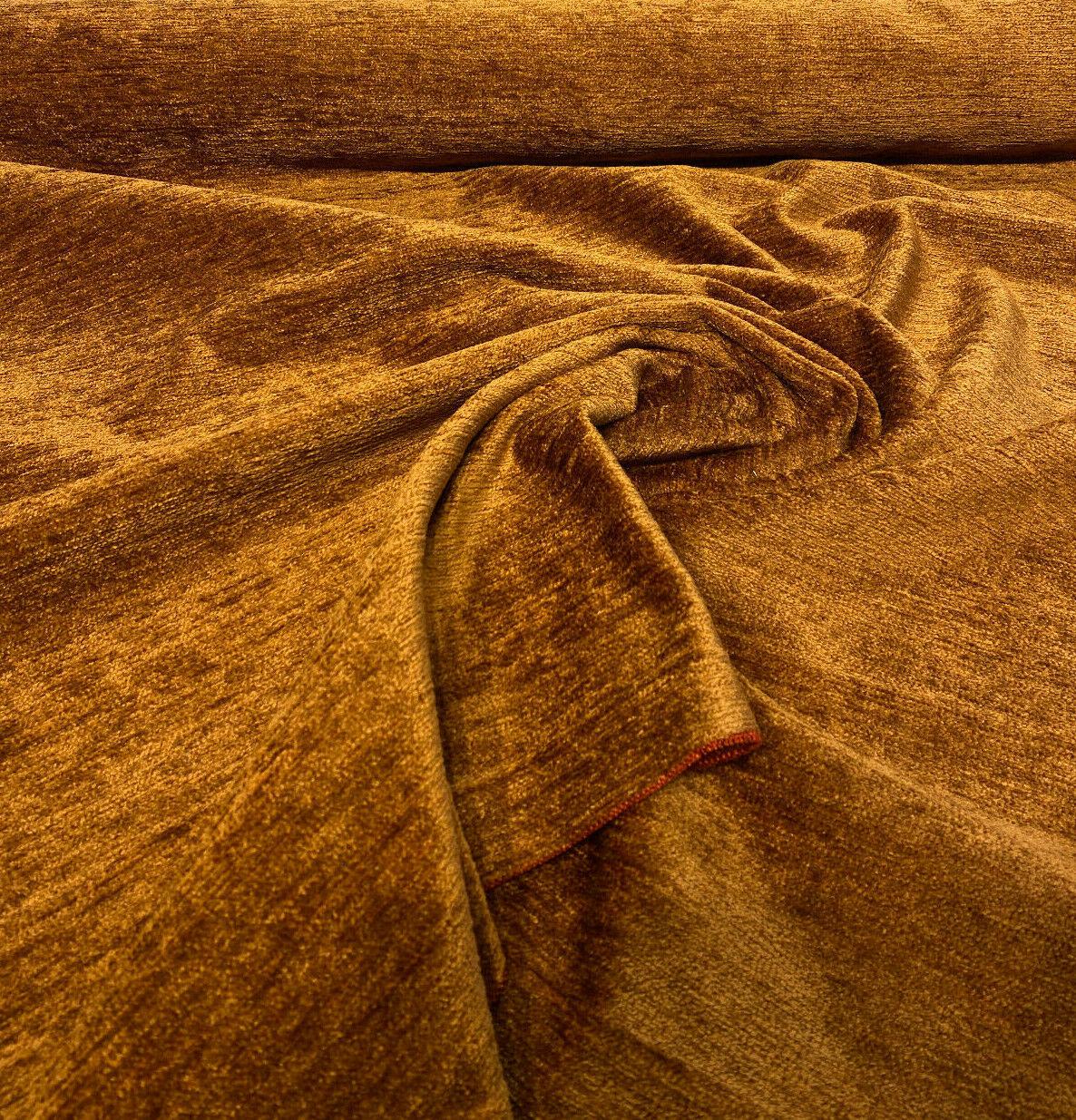 Soft Chenille Cuddle Cinnamon Upholstery Fabric - Cinnamon Cuddle, 54" Width (1 Yard)