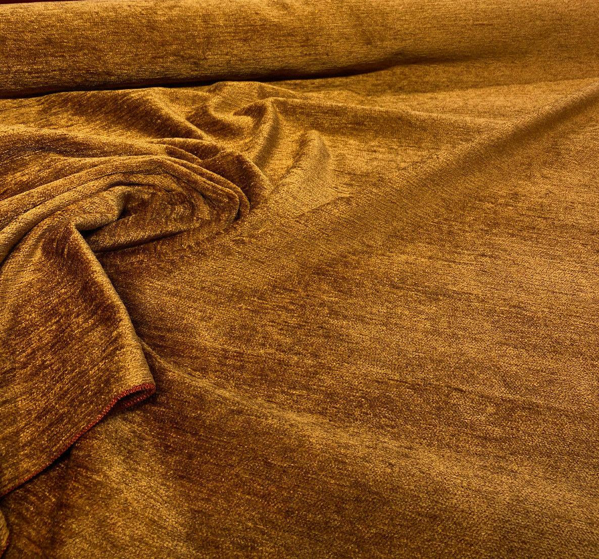 Soft Chenille Cuddle Cinnamon Upholstery Fabric - Cinnamon Cuddle, 54" Width (1 Yard)