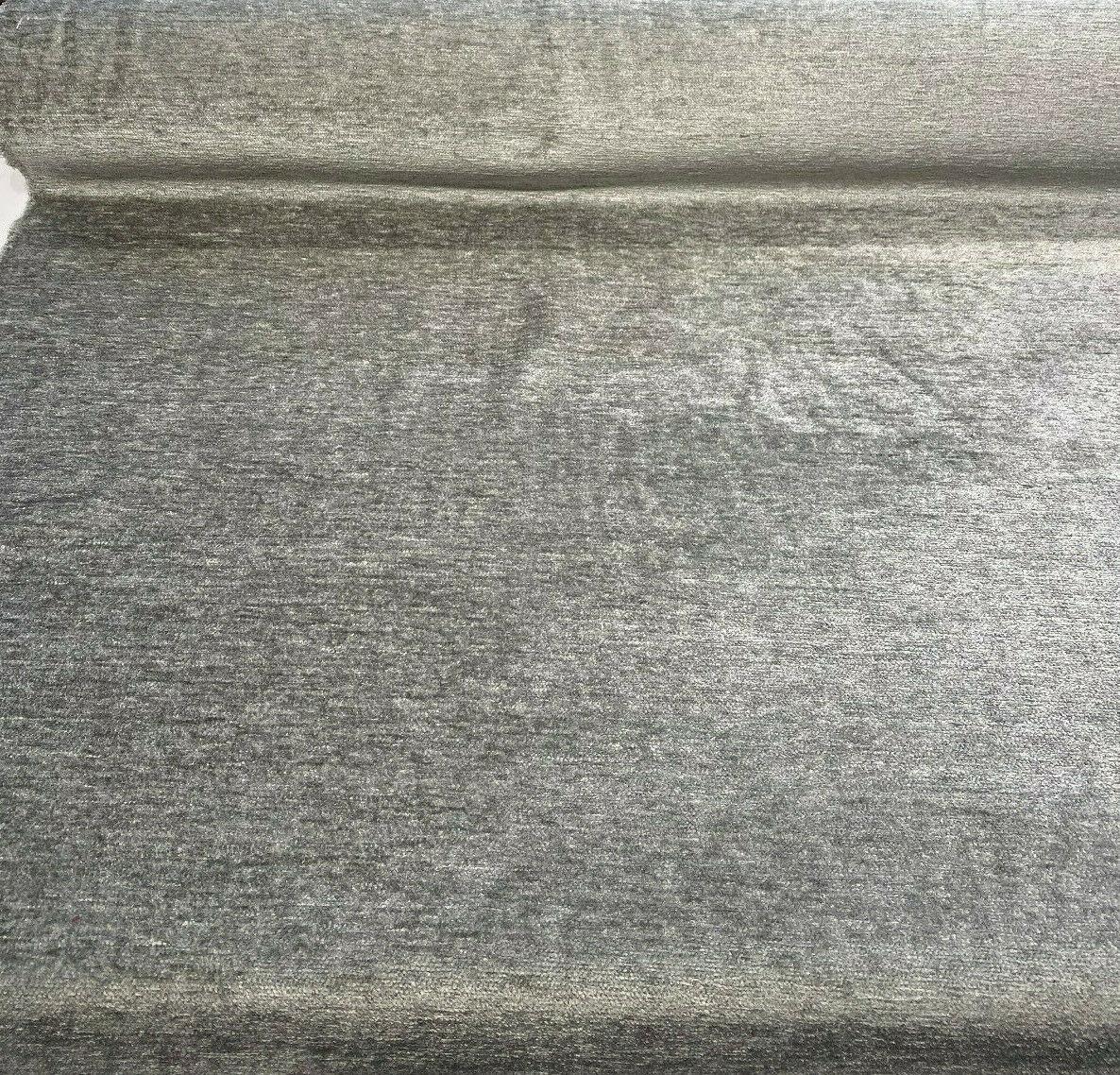 Soft Chenille Cuddle Upholstery Fabric - Slate Gray, Cuddle Pattern, 54" Width (1 Yard)