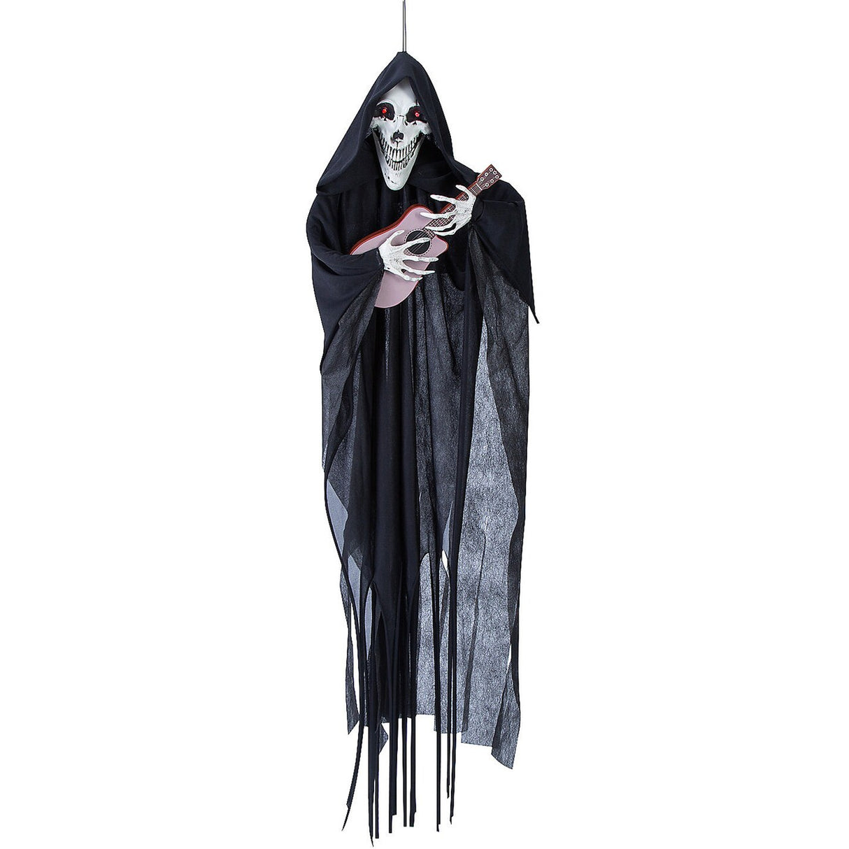 Hanging Animated Singing Reaper Guitar Halloween Decoration 13.75 x 47.25 Inch