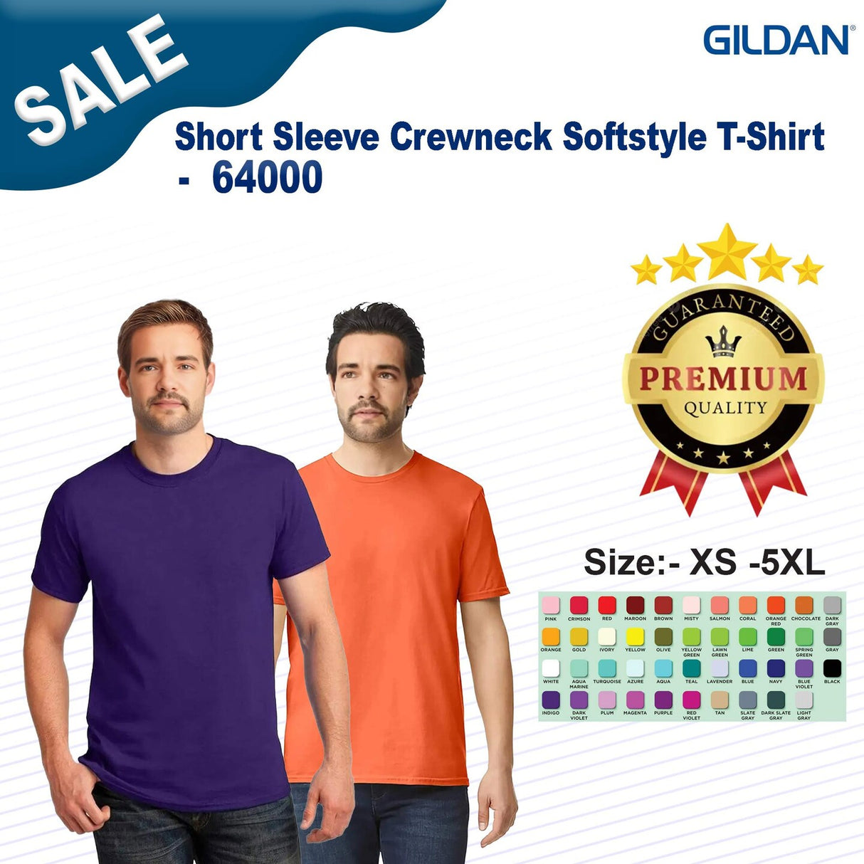 Gildan® Short Sleeve Crewneck Softstyle T-Shirt - 64000