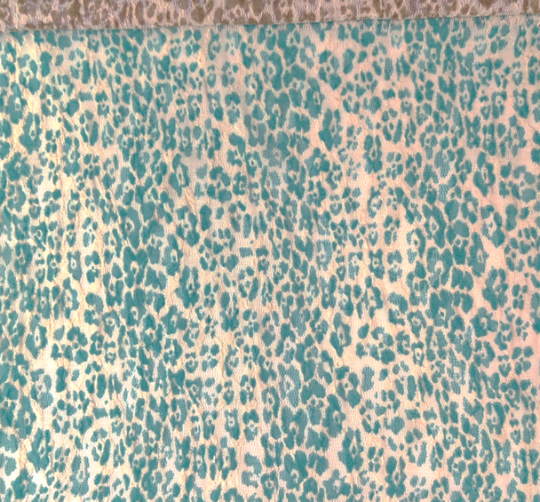 1 Yard Lace Animal Print Fabric Green Ivory 50/52" Wide Poly Spandex Apparel Material