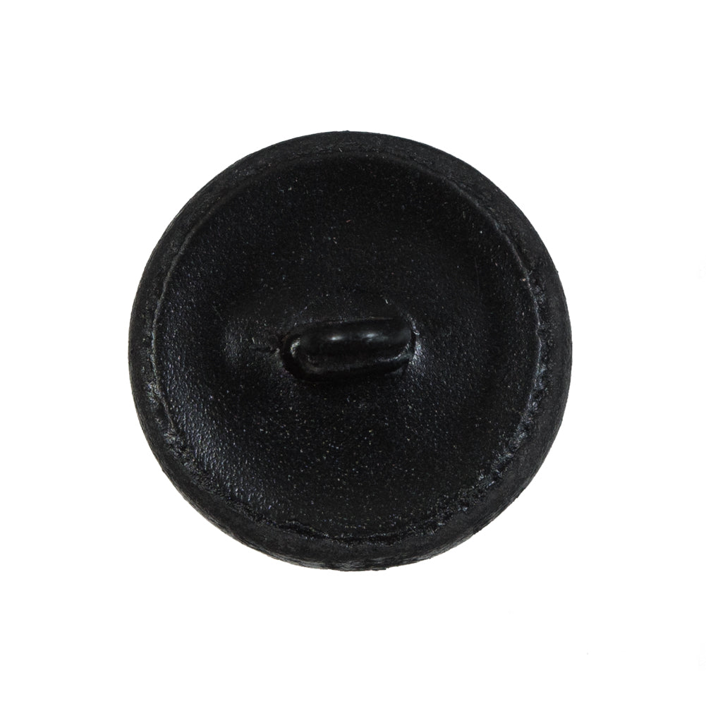 Black Embossed Leather Shank Back Button - 40L/25.5mm