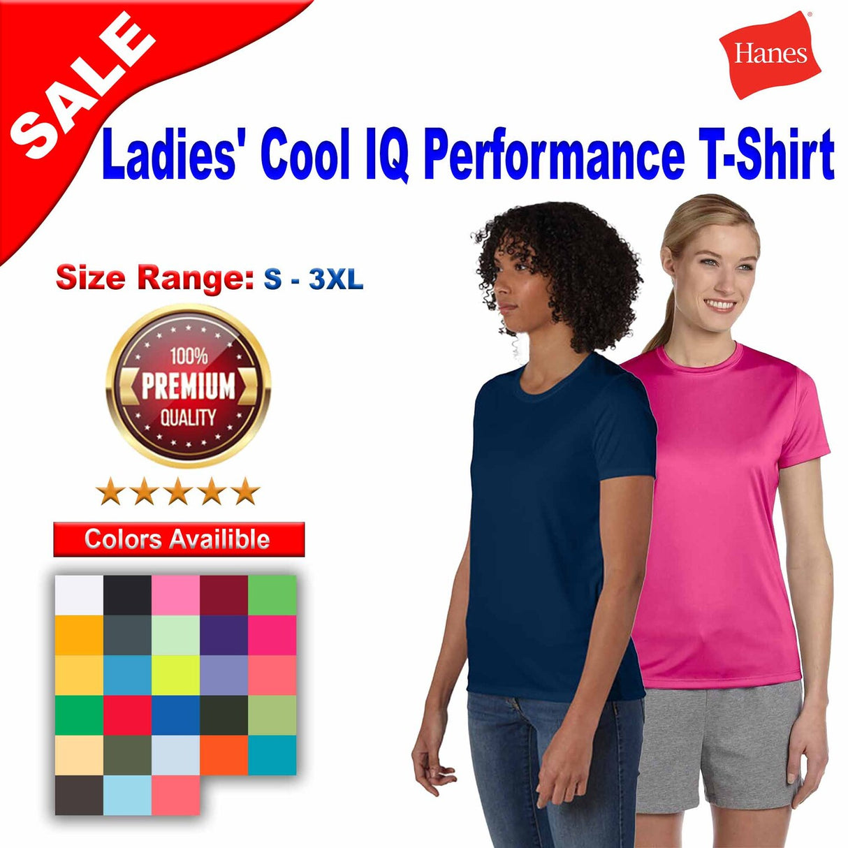 Hanes® Ladies Cool DRI with FreshIQ Performance T-Shirt