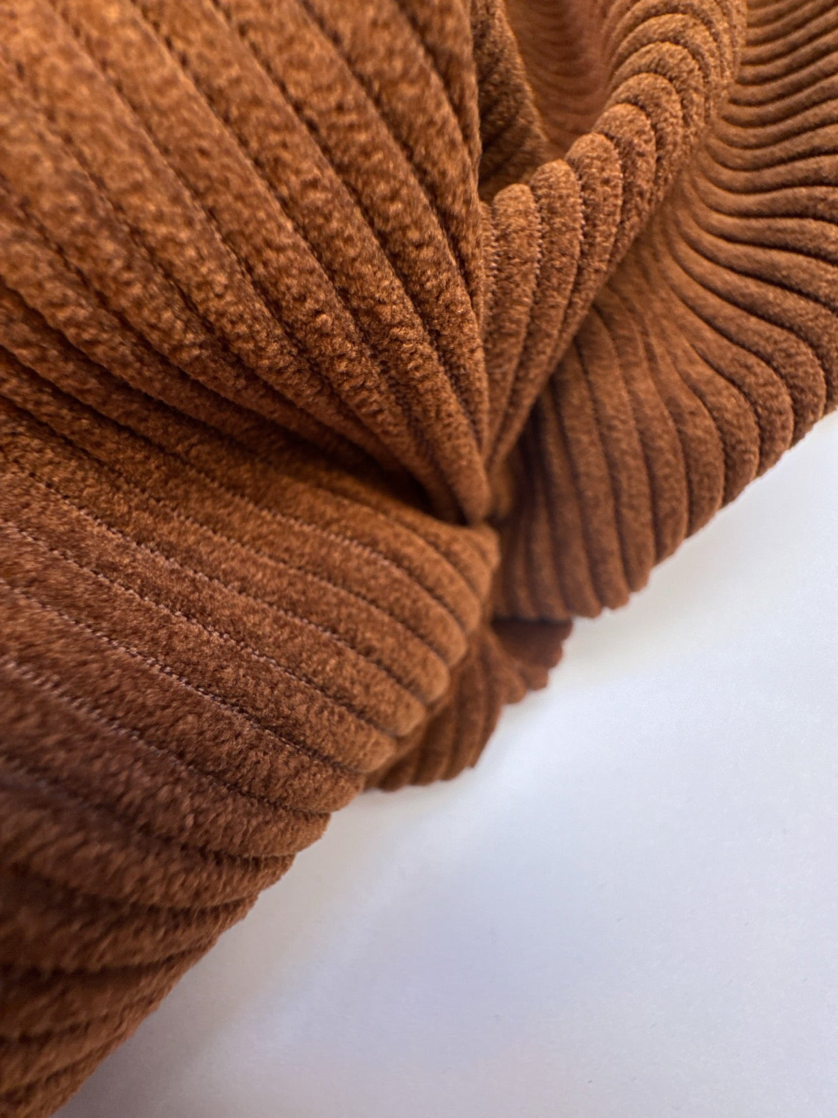 Brown Polyester Corduroy