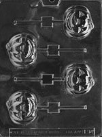 Smiling Pumpkin Lolly Chocolate Mold - LPH094