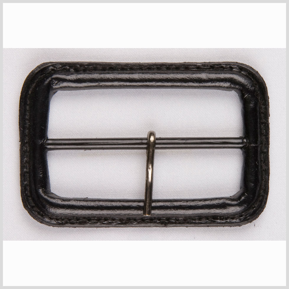 1" Black Leather Buckle