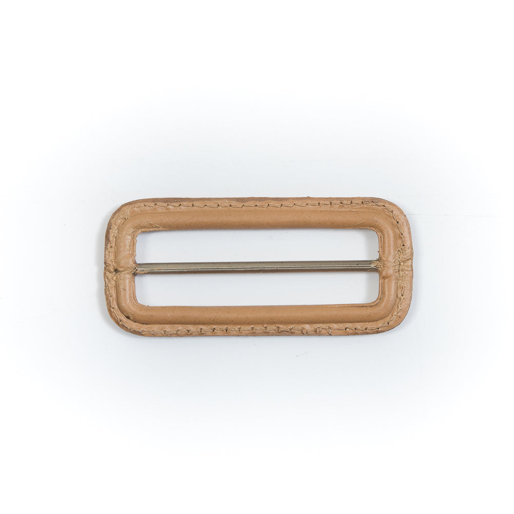 Natural Leather Buckle - 3" x 1.375"
