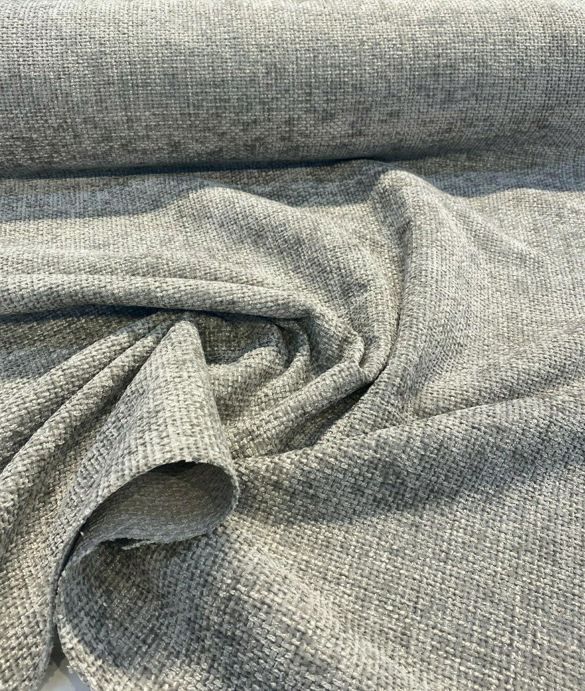 Mont Clair Earl Gray Soft Tweed Chenille Upholstery Fabric - Earl Gray, 56" Width (1 Yard)