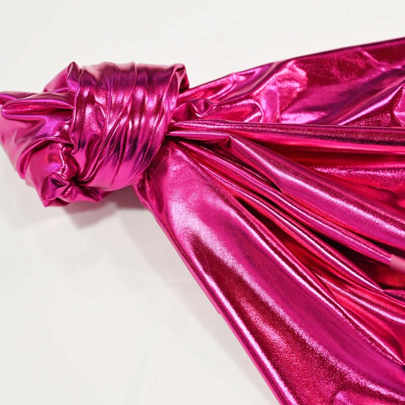 Metallic Foil Spandex Lame Stretch Fabric for Apparel and Costumes