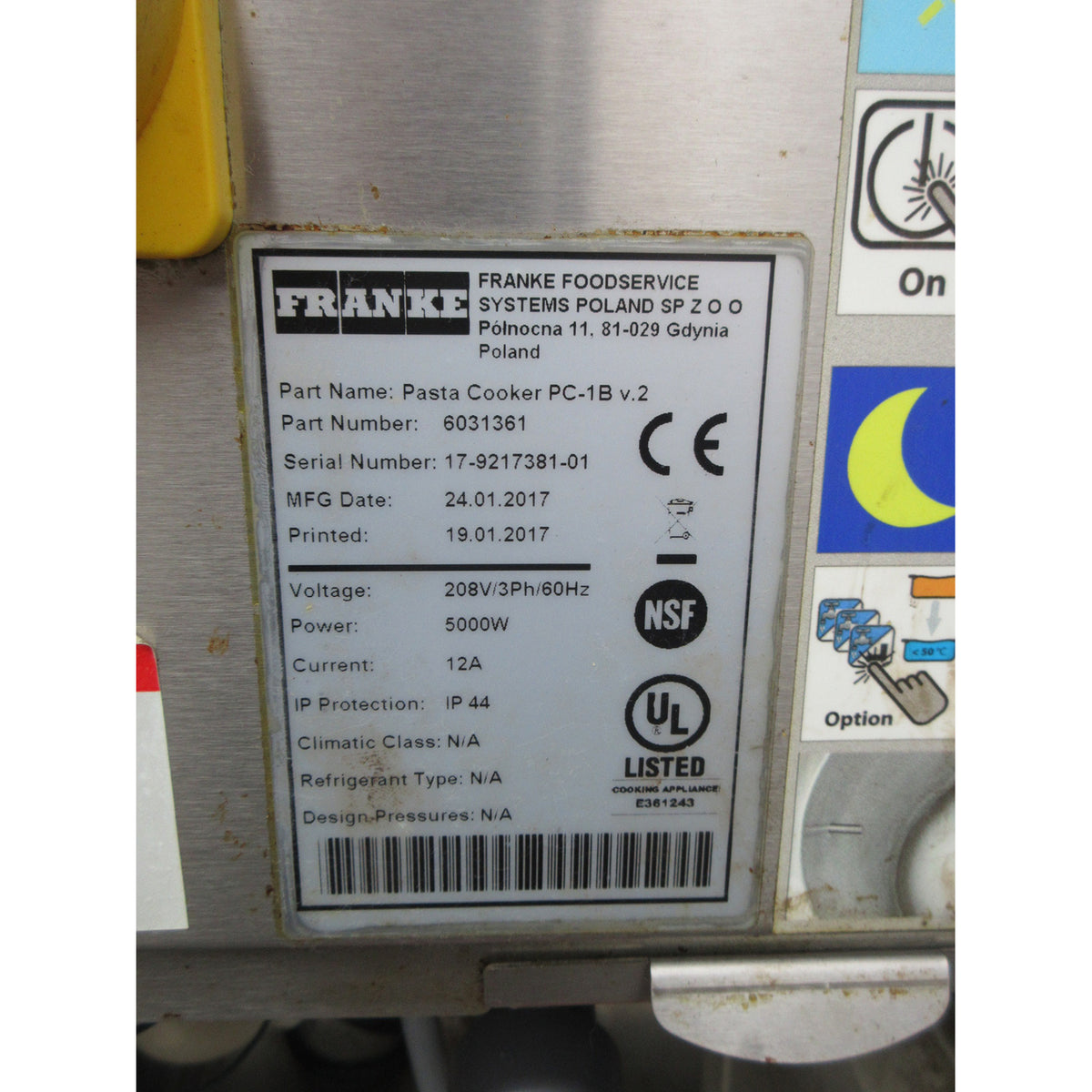 Franke Pasta Cooker, Electric, Used Excellent Condition
