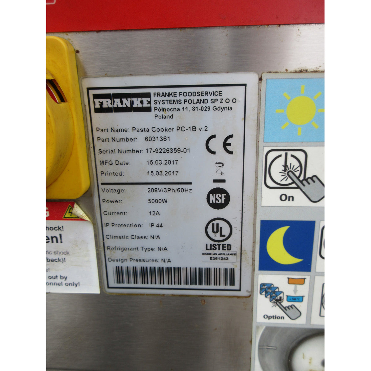 Franke Pasta Cooker, Electric, Used Excellent Condition