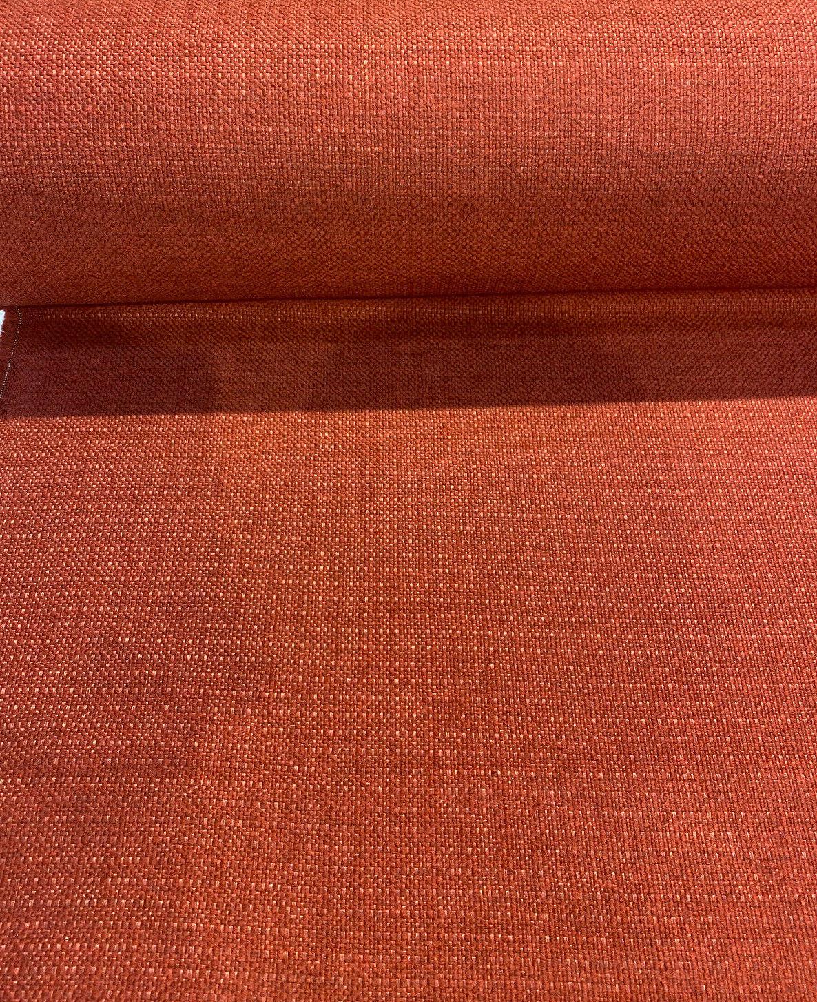 Sampson Chenille Performance Polypropylene Fabric - Sangria Rust Red, Solid Upholstery, 58" Width (1 Yard)