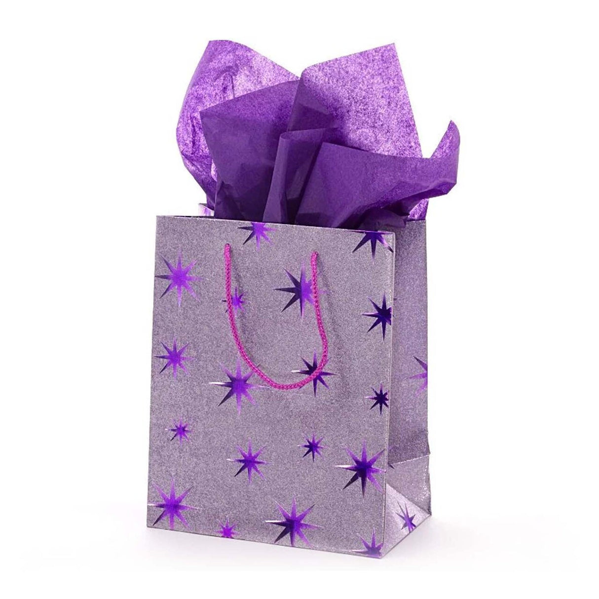 Trendy Metallic Star Tote 7.88" x 4.5" x 9.75"