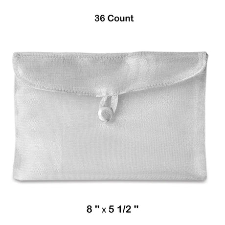 Fabric Gift Envelopes 8 '' x 5 1/2 '' Silver Color 12 EACH / PACKAGE