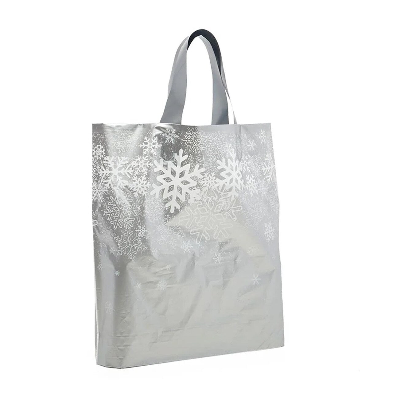 Printed Snowflake LDPE Bags 16” x 6” x 15” Holiday Packaging