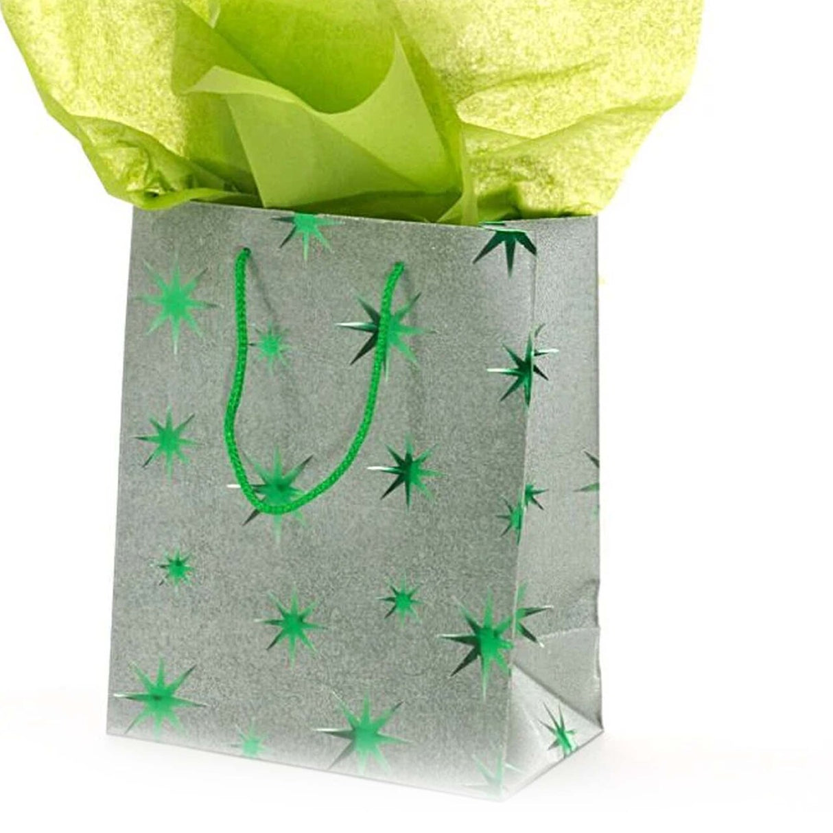 Stylish Metallic Star Tote 7.88" x 4.5" x 9.75"