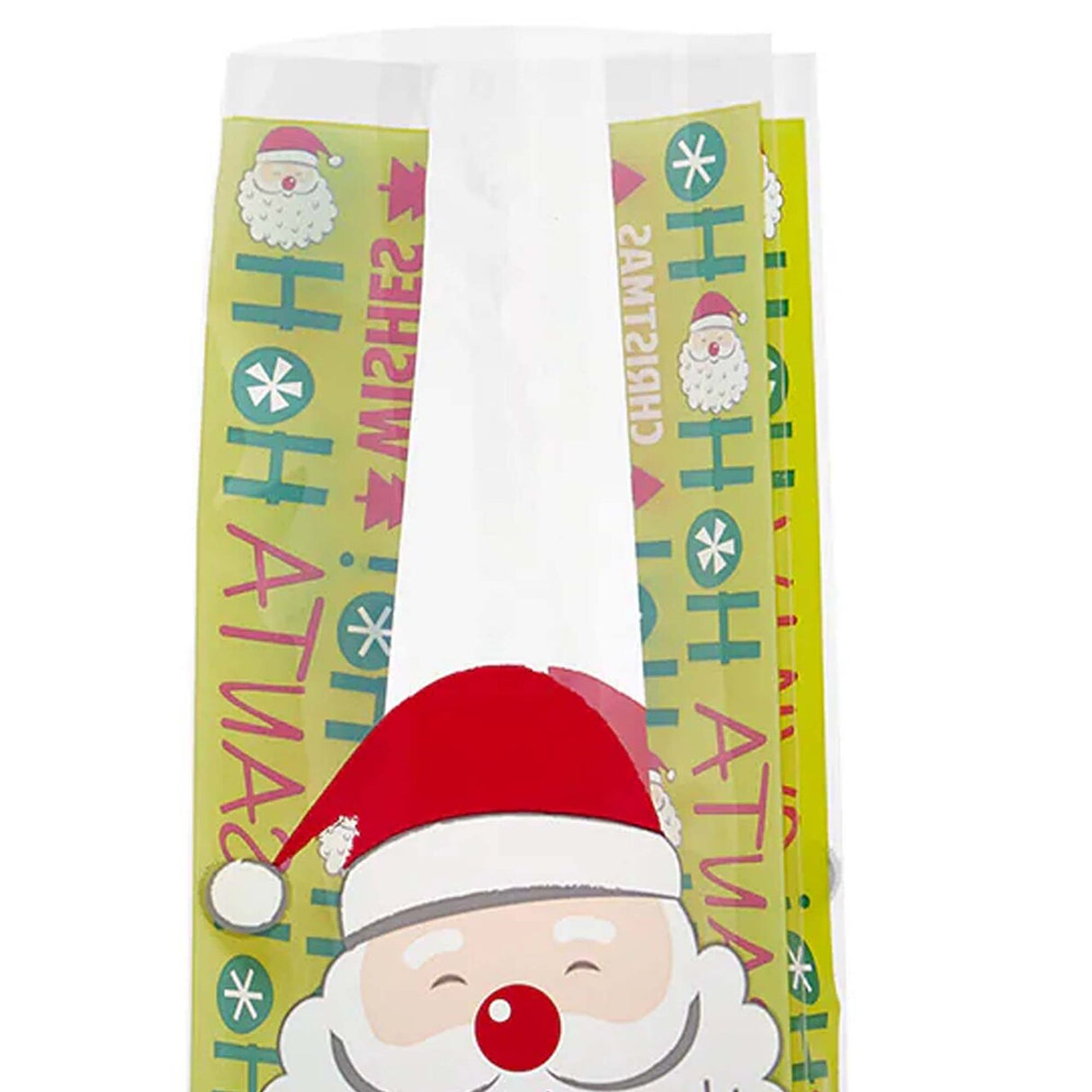 Festive Christmas Cello Gift Bags 5” x 3” x 11.5”