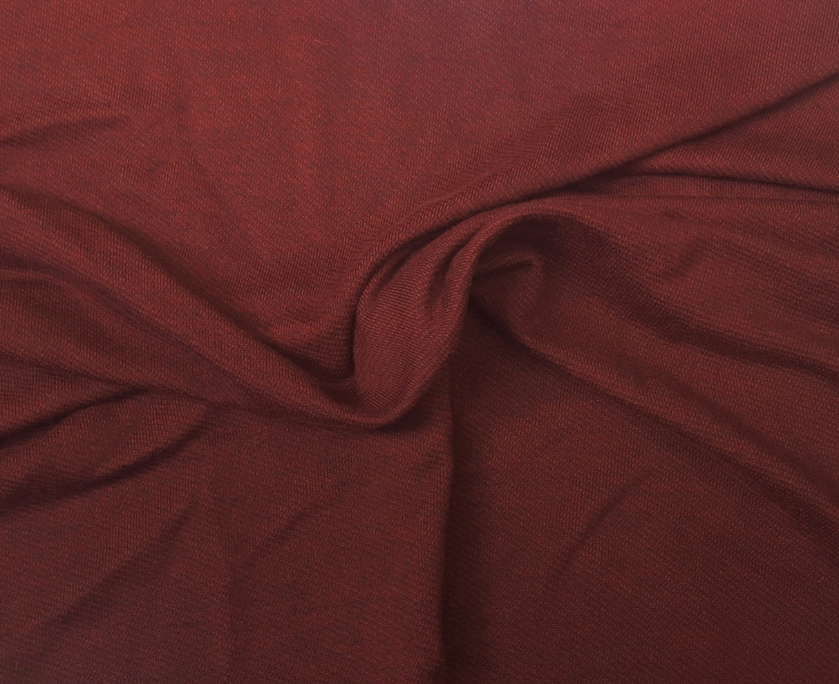 French Terry Knit Burgundy Black