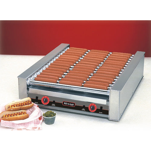Nemco 8010 Hot Dog Roller Grill, Chrome Rollers - 10 Hot Dogs Capacity