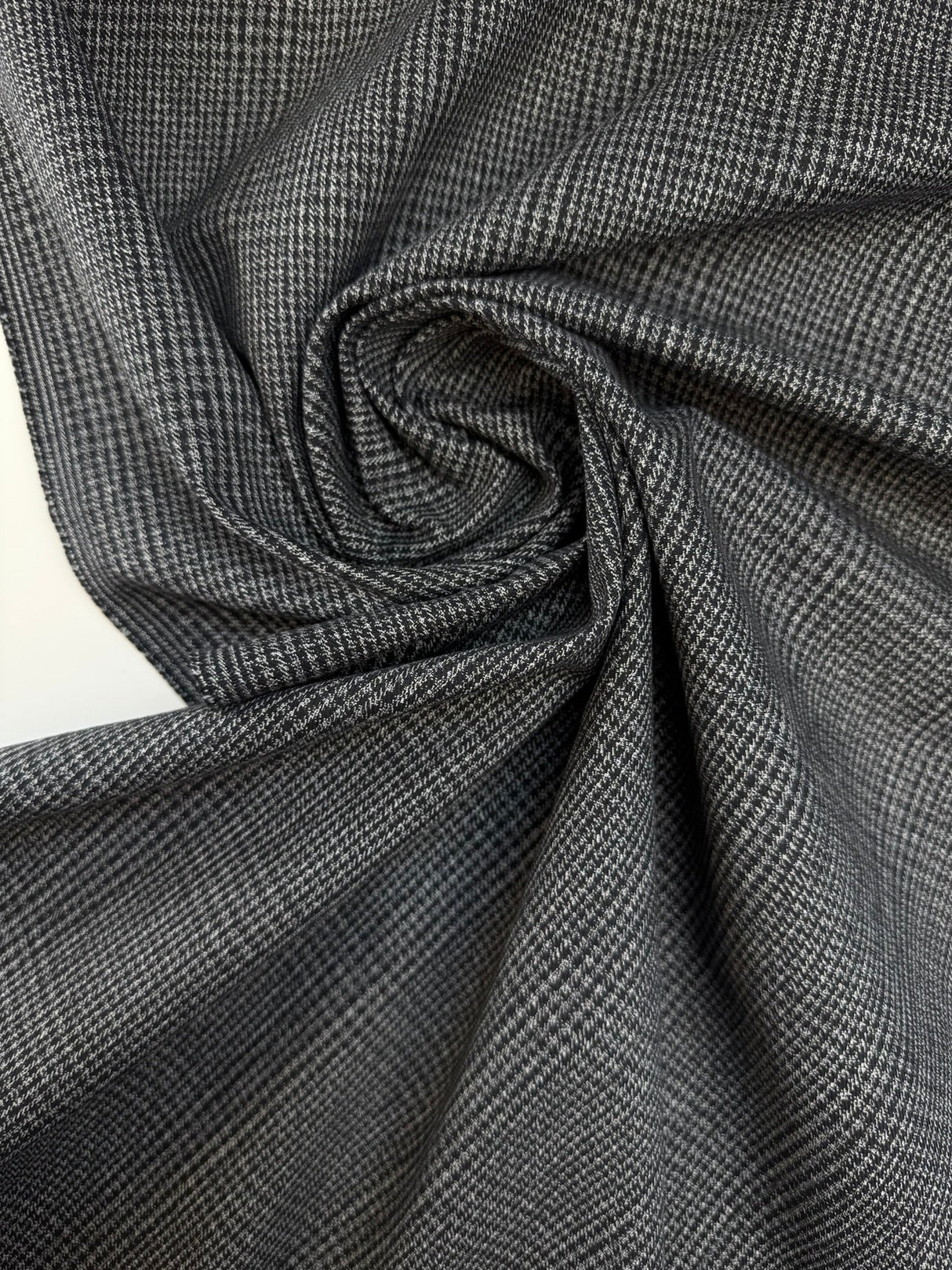 Cotton Checked Houndstooth Fabric