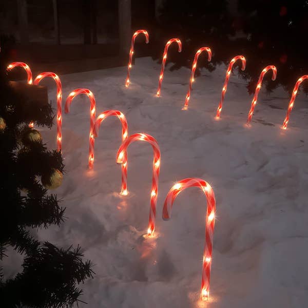 Candy Cane Solar Lights