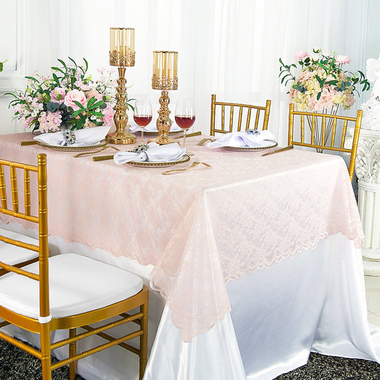 Rectangular Lace Tablecloth Elegant Table Overlay