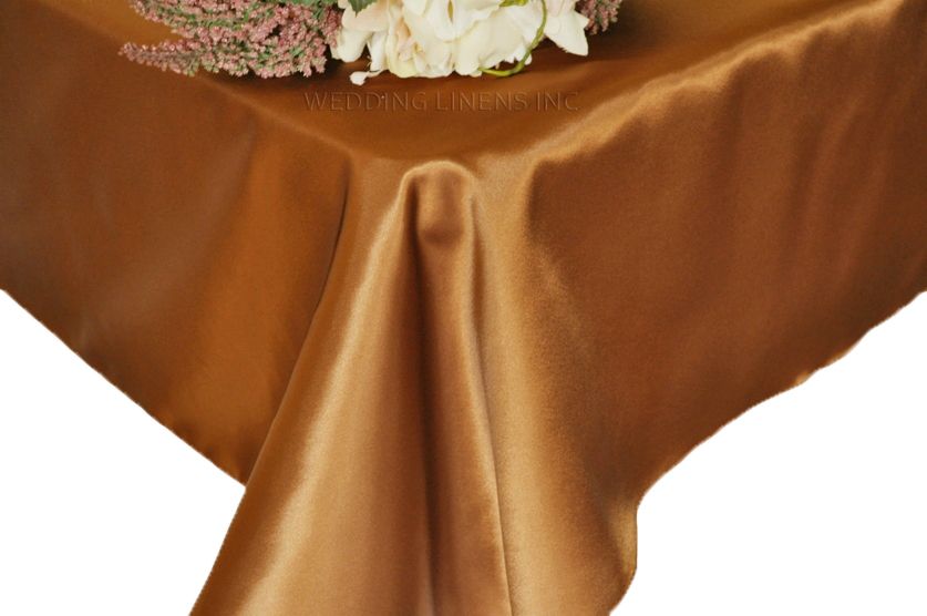 Rectangular Satin Tablecloth Copper 54x108