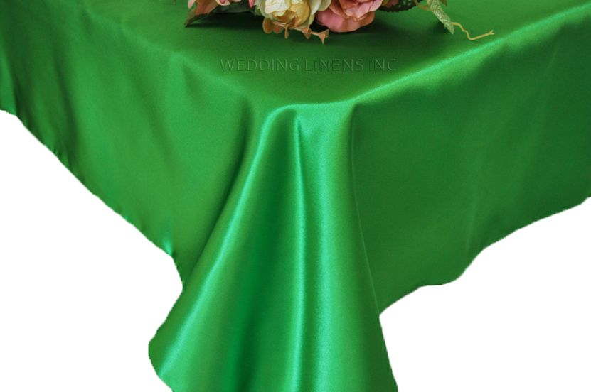 Rectangular Satin Tablecloth 54x108 Emerald Green