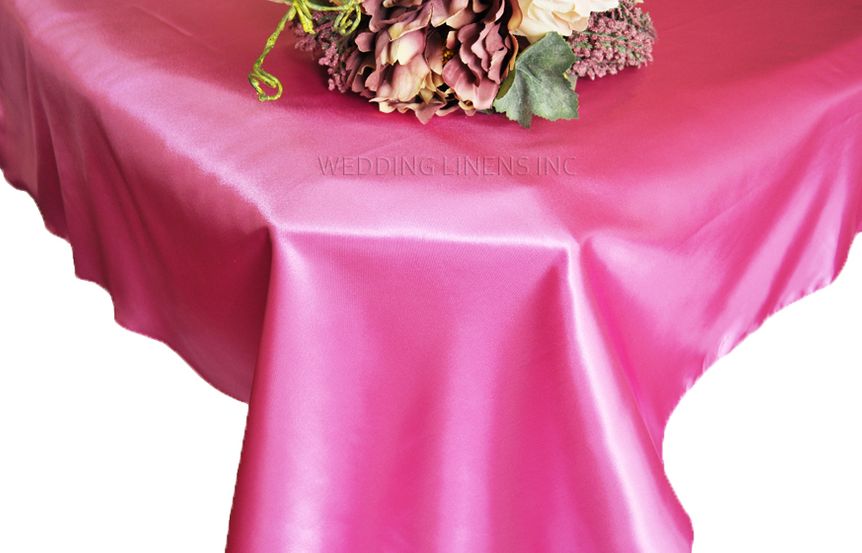 Rectangular Satin Tablecloth 54x108 Magenta/Azalea