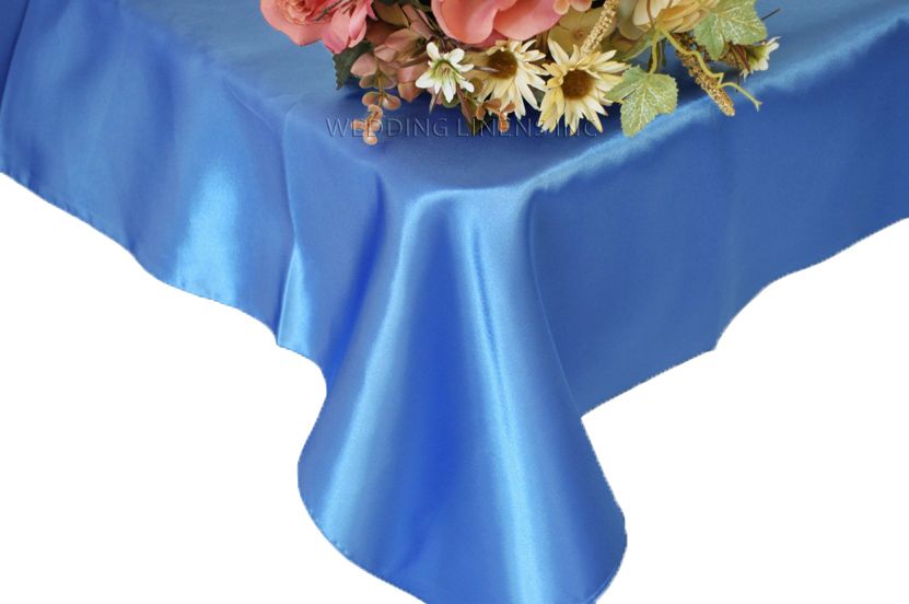 Rectangular Satin Tablecloth 54x108 Periwinkle/Cornflower