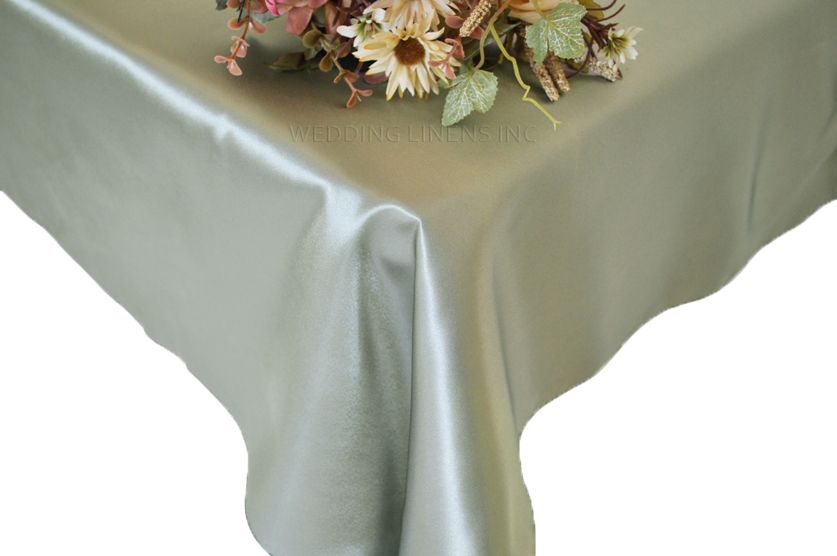 Rectangular Satin Tablecloth 54x108 Silver