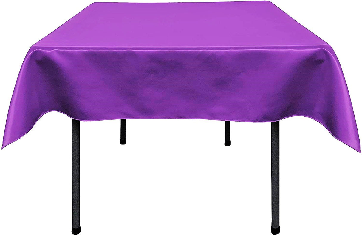 Bridal Satin Polyester Fabric - Solid Color, 54" X 54" Square (1 Piece)