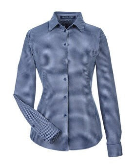 Devon & Jones® CrownLux Performance Ladies Tonal Mini Check Woven Shirt