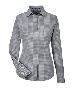 Devon & Jones® CrownLux Performance Ladies Tonal Mini Check Woven Shirt