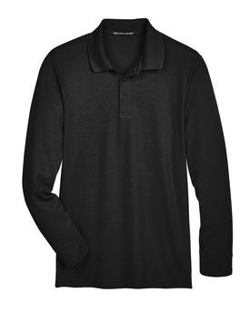 Devon & Jones® CrownLux Performance Men's Plaited Long Sleeve Polo
