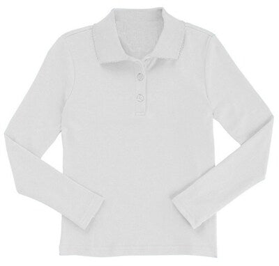 Girls Long Sleeve Knit Polo T-shirt | RADYAN®