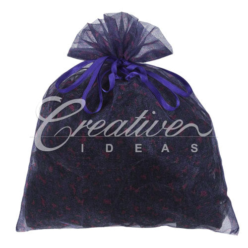 10" X 12" Organza Leopard Pouch-Sold By 6 Pieces (Individually Packed) (Purple/Fuchsia)
