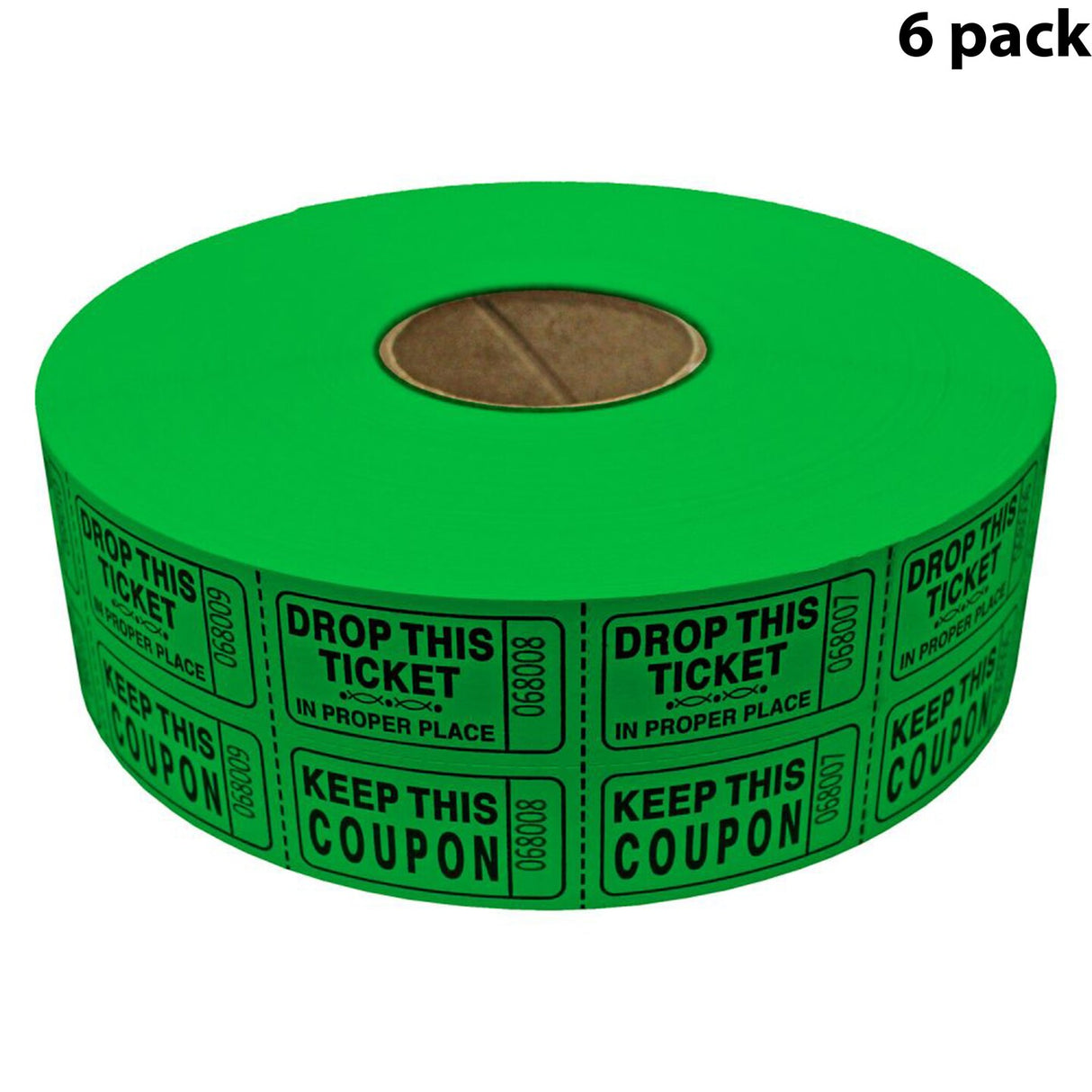 Double Roll Raffle Tickets – Coupon Tickets (2000/Roll) – Available in 8 Colors: Red, Blue, Green, Yellow, Orange, Purple, Pink & White
