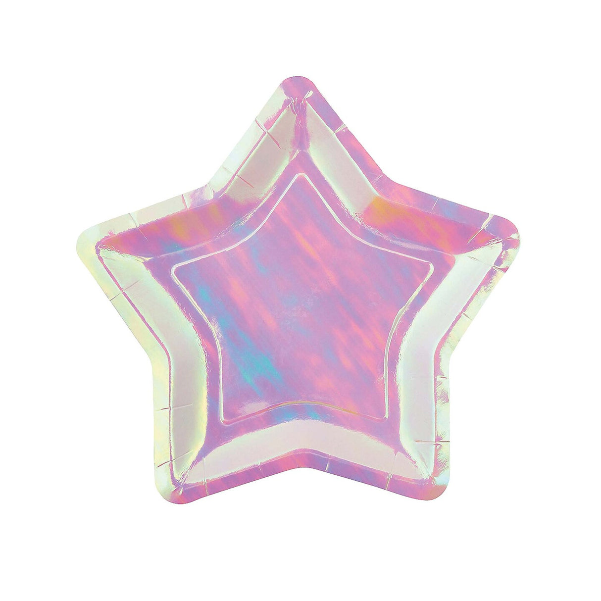 Iridescent Star Paper Dessert Plates Party Supplies - 8 Ct.