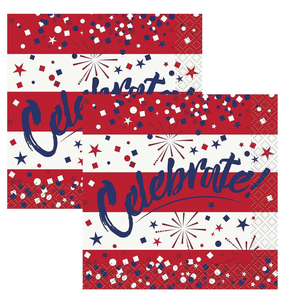 Celebrate Patriotic Beverage Napkins 16ct