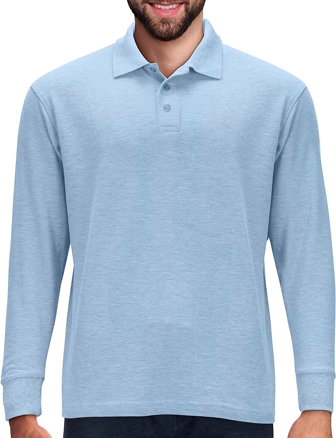 TravisMathew® Oceanside Heather Long Sleeve Polo