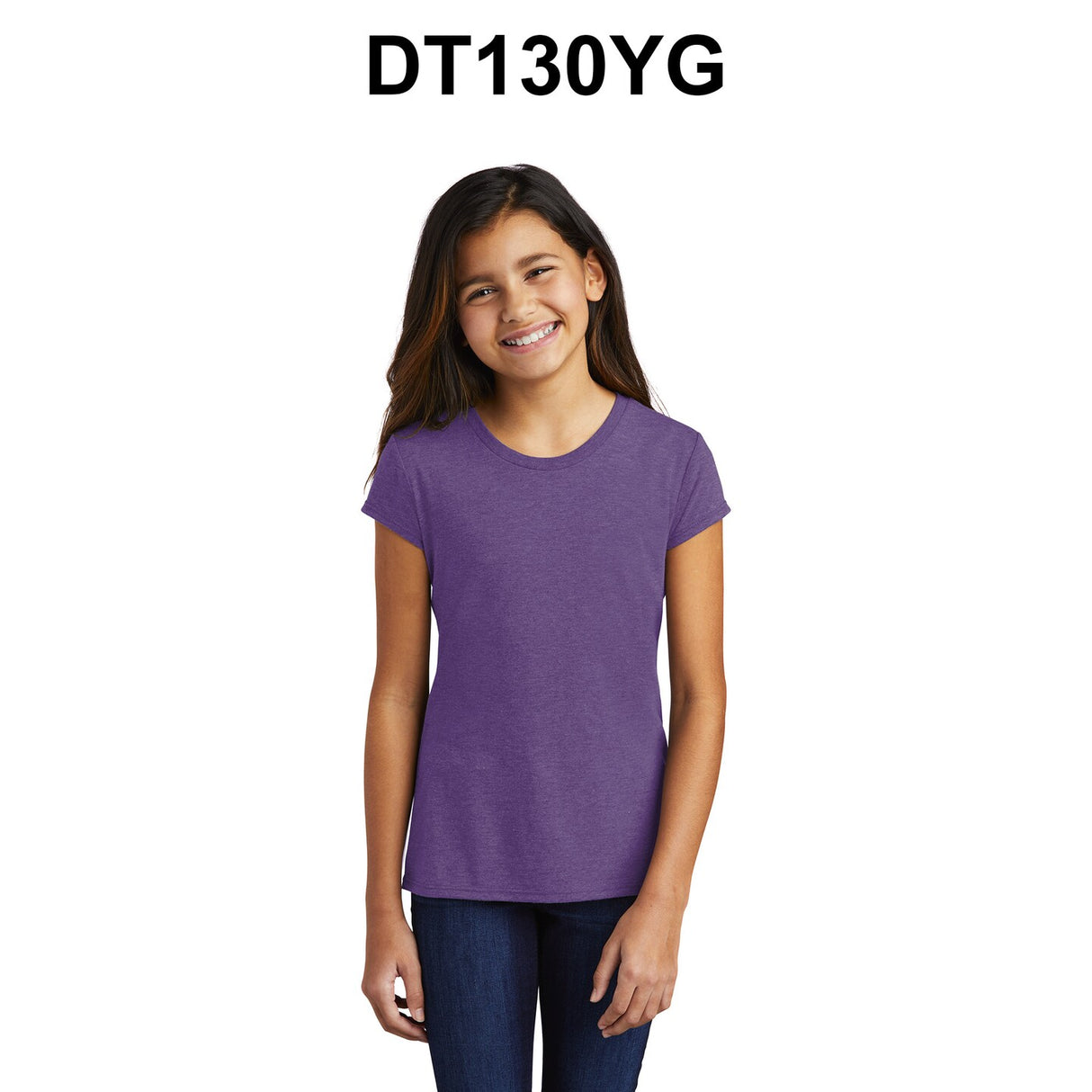 District® Girls Perfect Tri Short Sleeve Crew Neck Tee