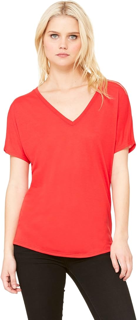 BELLA + CANVAS® Women’s Slouchy Short Sleeve V-Neck Tee